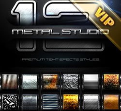 PS样式：12 Metal Studio Styles
